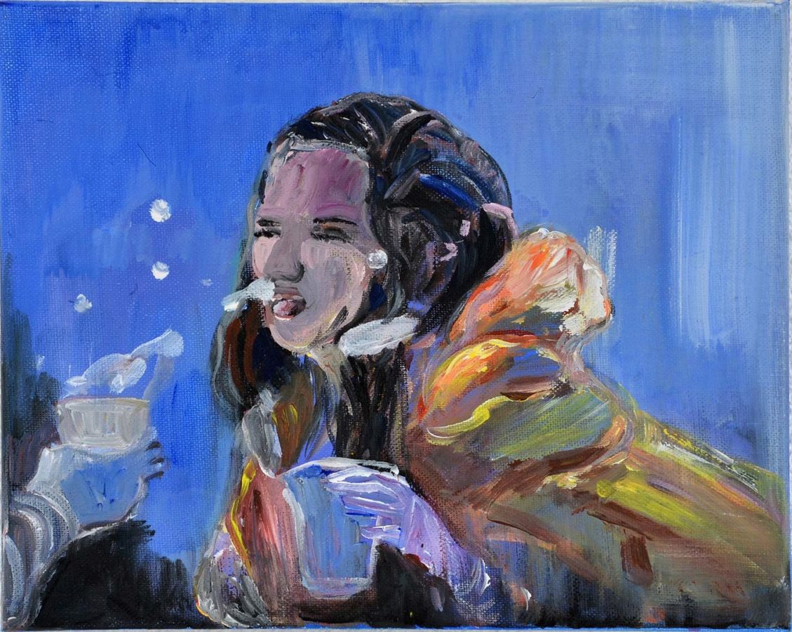 Ineke Damen: 'Snowwhite', 2017, 24x30 cm, Acrylic on canvas